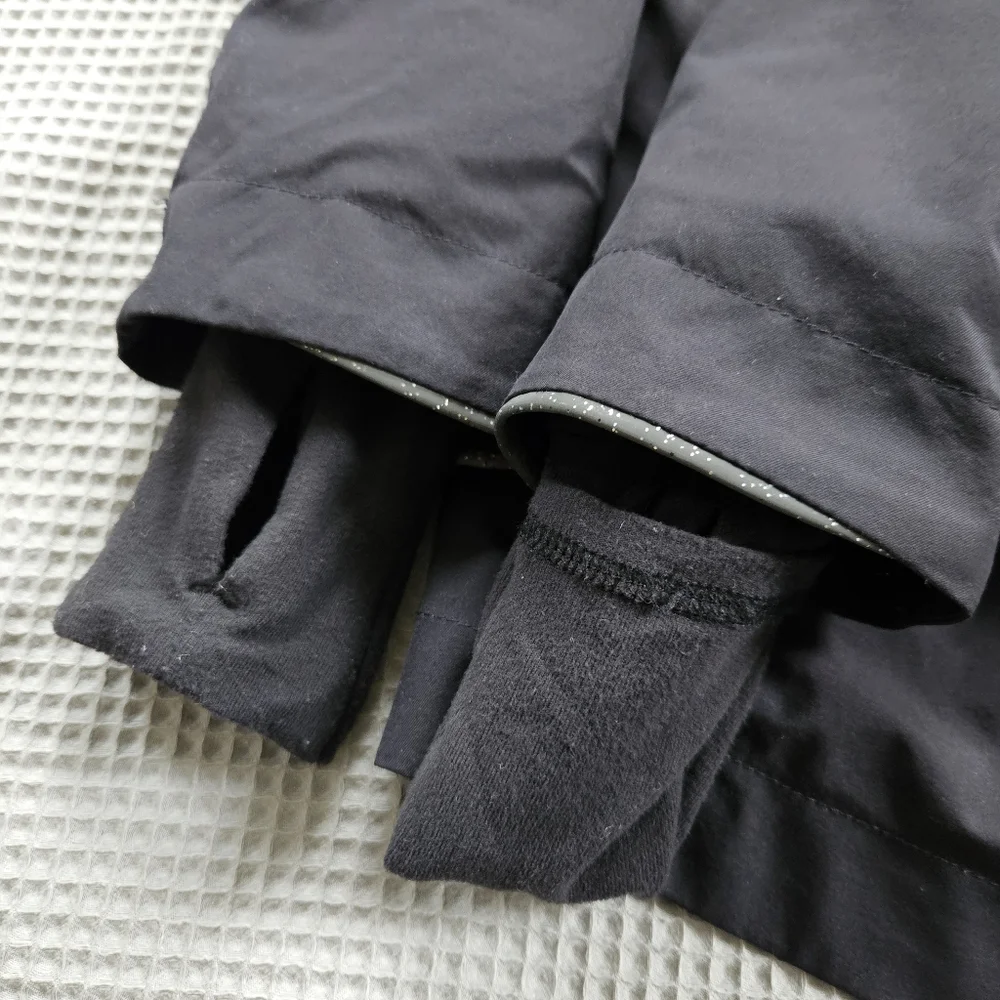 Ivivva Lululemon Girl's Black Raincoat Sz 6 - Picture 6 of 9